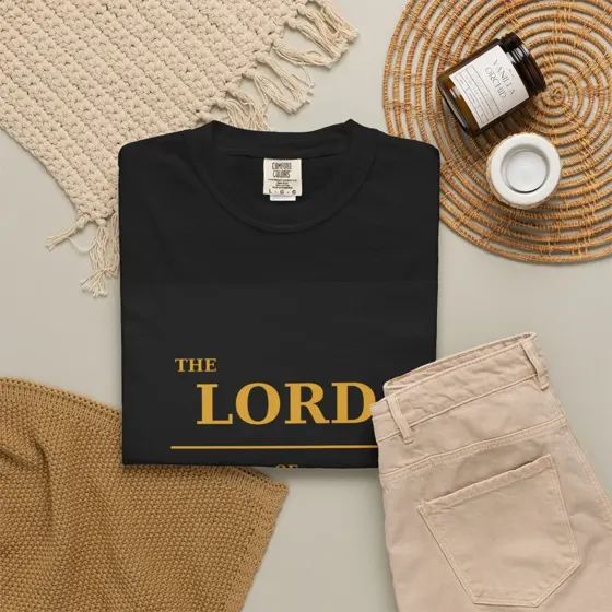 The Lord of the Cockrings tee, folded